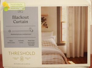 Threshold 50"x84" Blackout Aruba Window Curtain Panel Sour Cream (Marks)